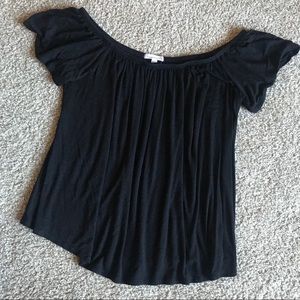 Drapey Shoulder Baring Top